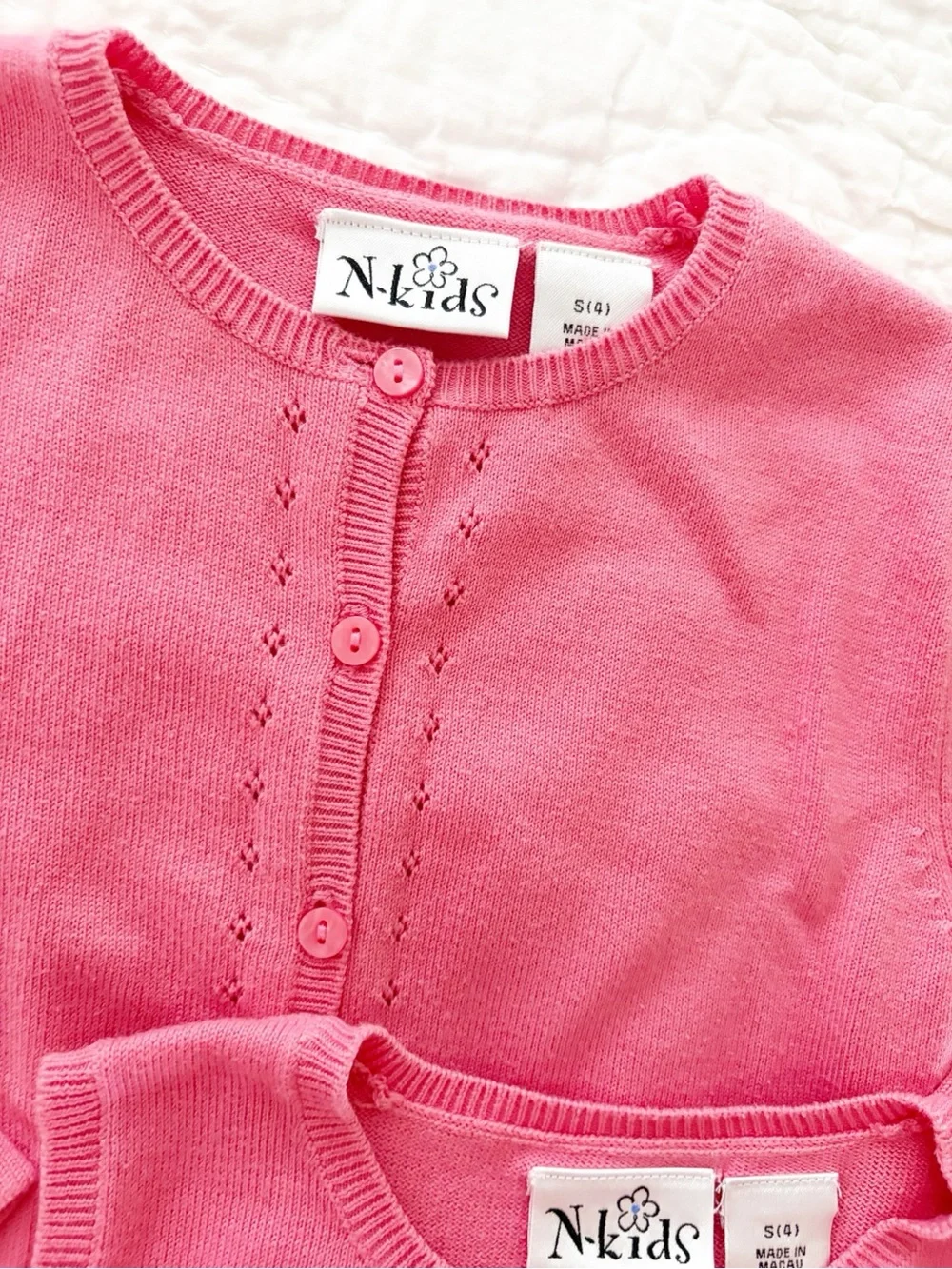 4 • N Kids Pink Sleeveless Top & Cardigan Set